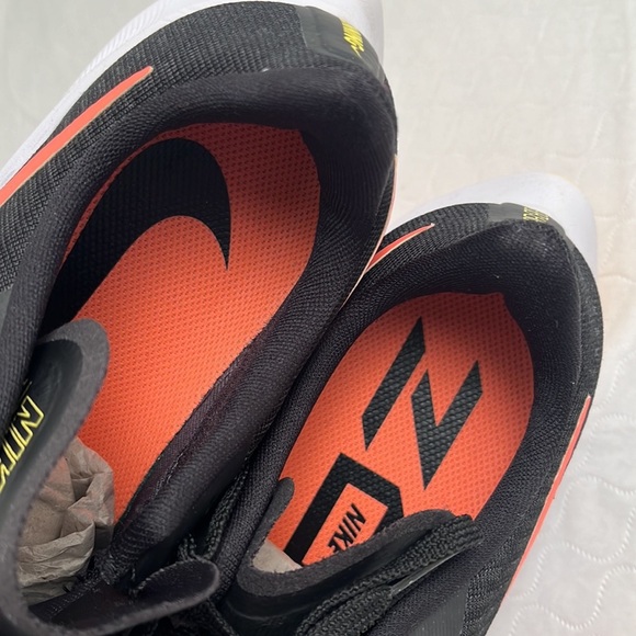 Nike Air Zoom Pegasus 37 black neon orange running sneakers - Picture 8 of 9